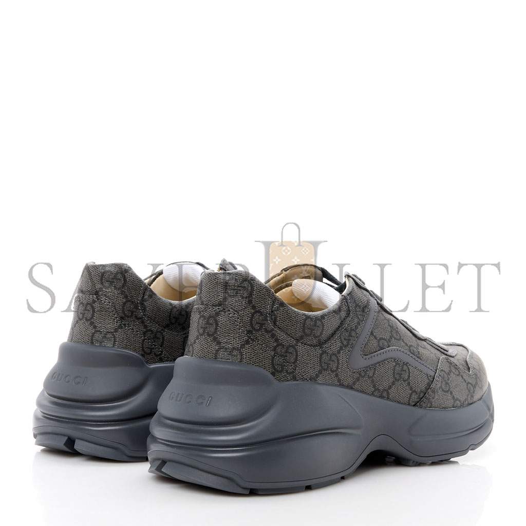 GUCCI GG SUPREME MONOGRAM APOLLO CALFSKIN MENS RHYTON SNEAKERS